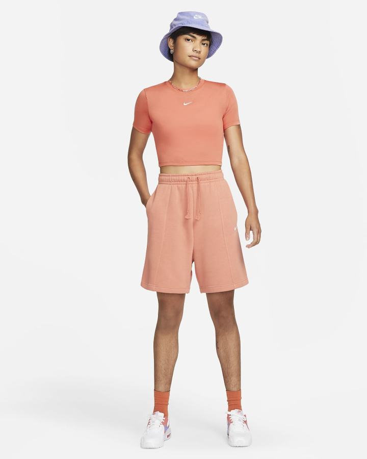 Camiseta Nike Sportswear Essential Crop Top Mujer Blancas | QYJFB-9516