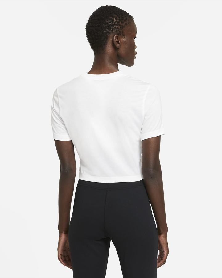 Camiseta Nike Sportswear Essential Crop Top Mujer Blancas Negras | SUEHN-2147