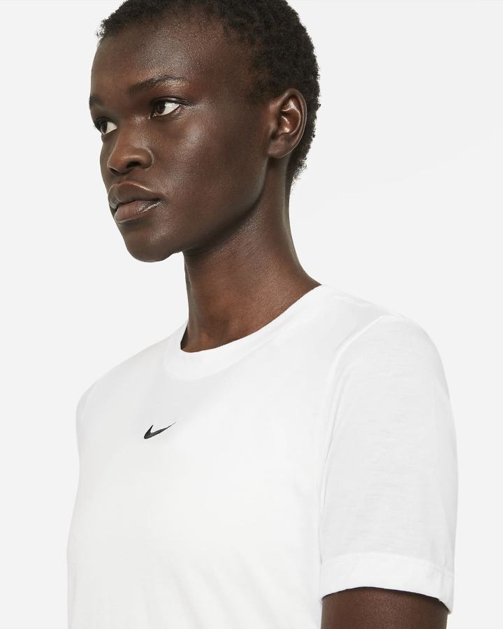 Camiseta Nike Sportswear Essential Crop Top Mujer Blancas Negras | SUEHN-2147