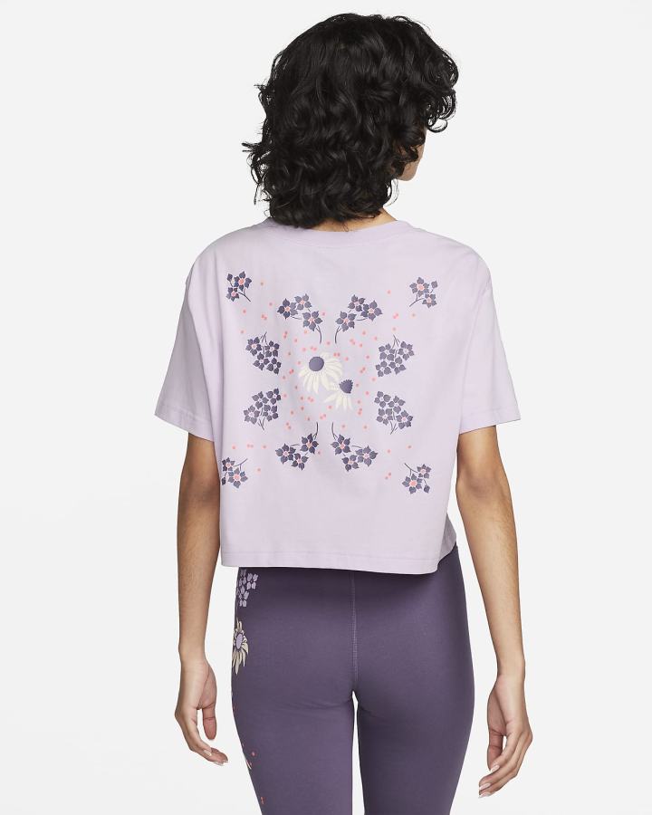 Camiseta Nike Sportswear Essential Cropped Mujer Moradas | DKATN-1562