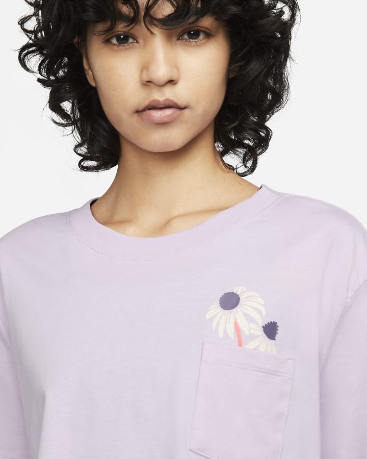 Camiseta Nike Sportswear Essential Cropped Mujer Moradas | DKATN-1562