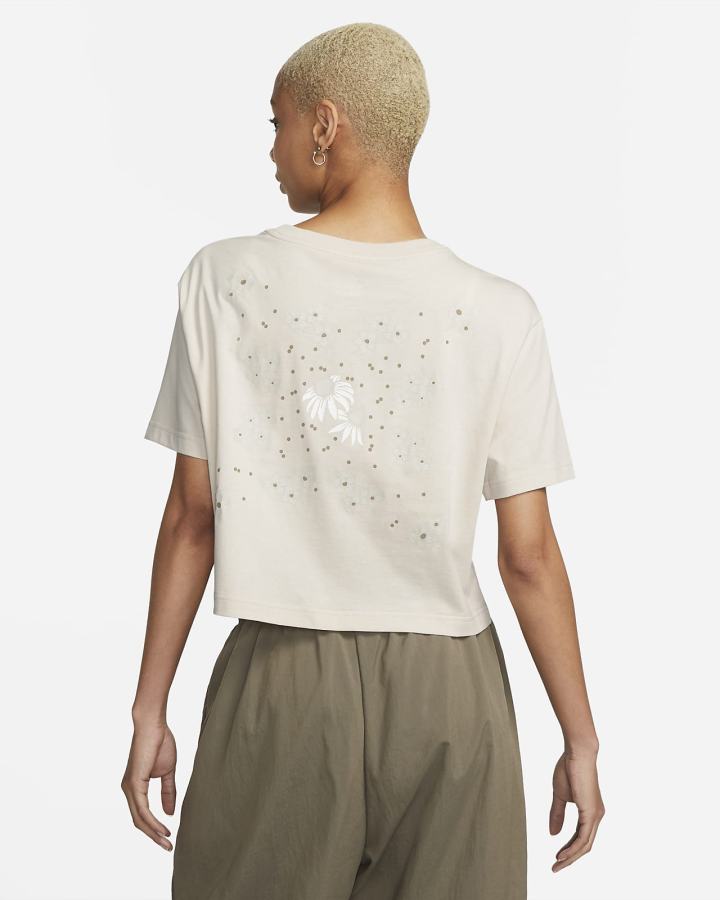 Camiseta Nike Sportswear Essential Cropped Mujer Marrones Claro | SFLXR-6497