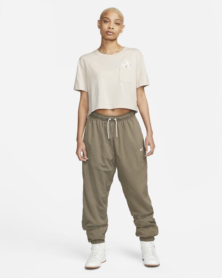 Camiseta Nike Sportswear Essential Cropped Mujer Marrones Claro | SFLXR-6497