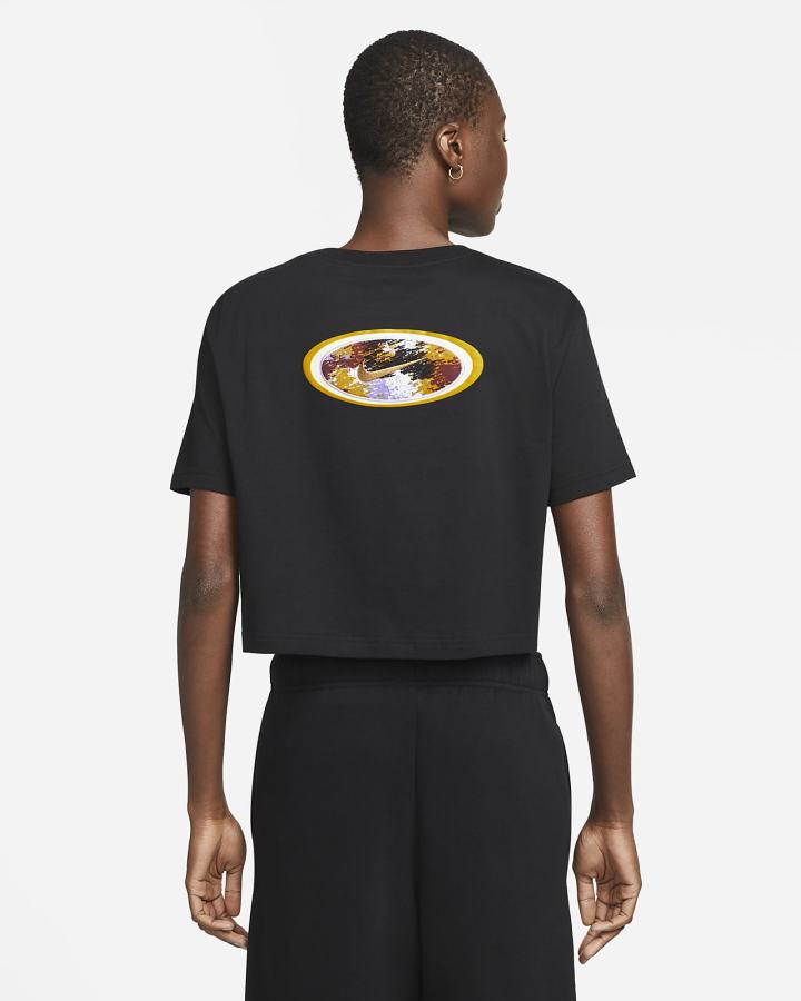 Camiseta Nike Sportswear Essential Cropped Mujer Negras | TJVUN-2589