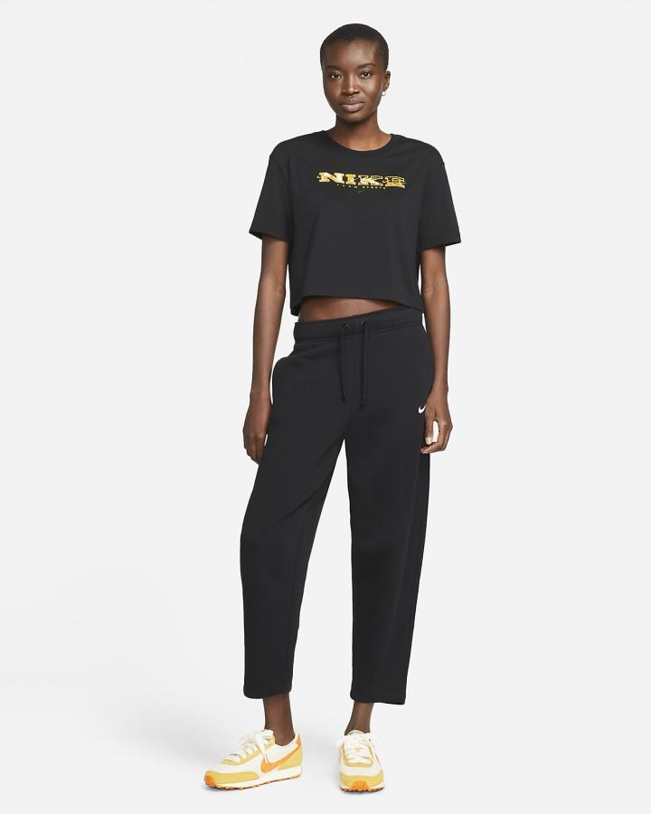 Camiseta Nike Sportswear Essential Cropped Mujer Negras | TJVUN-2589