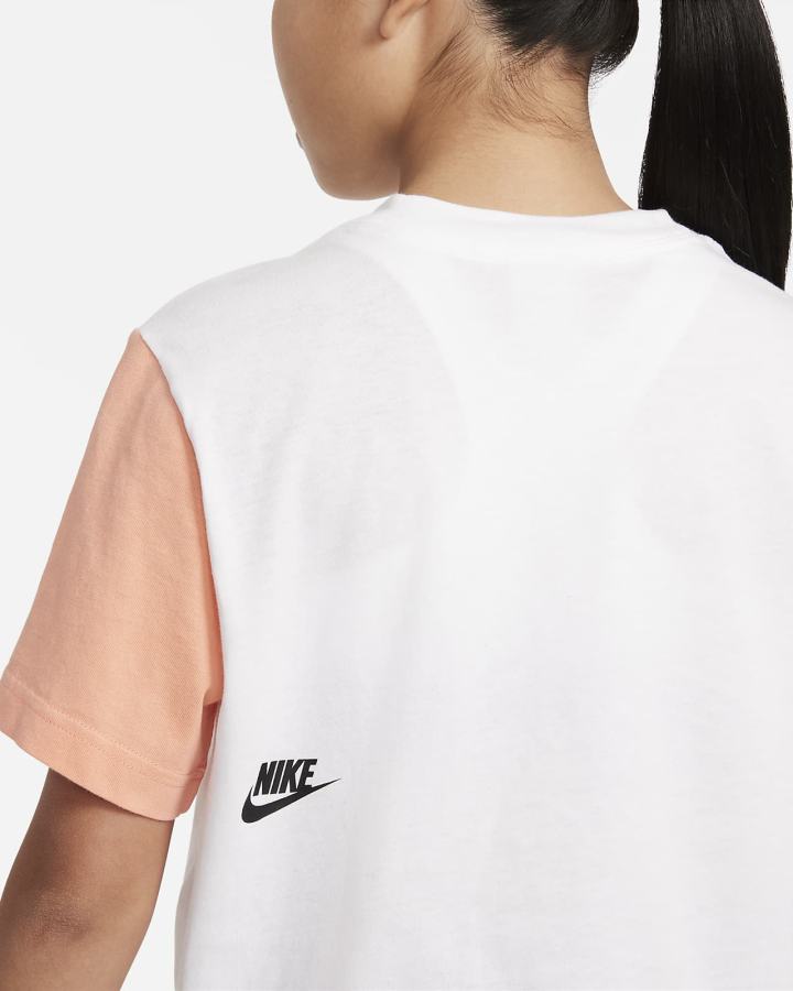 Camiseta Nike Sportswear Essential Kids Boxy Dance Niña Blancas | XBGHU-4876
