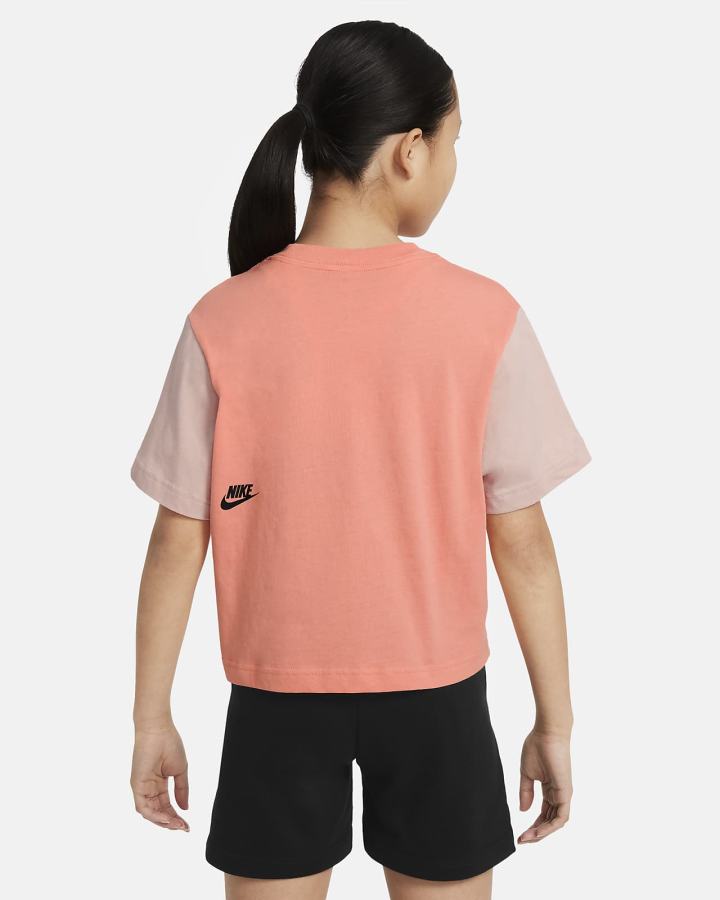 Camiseta Nike Sportswear Essential Kids Boxy Dance Niña Rojas | YOFGJ-6094