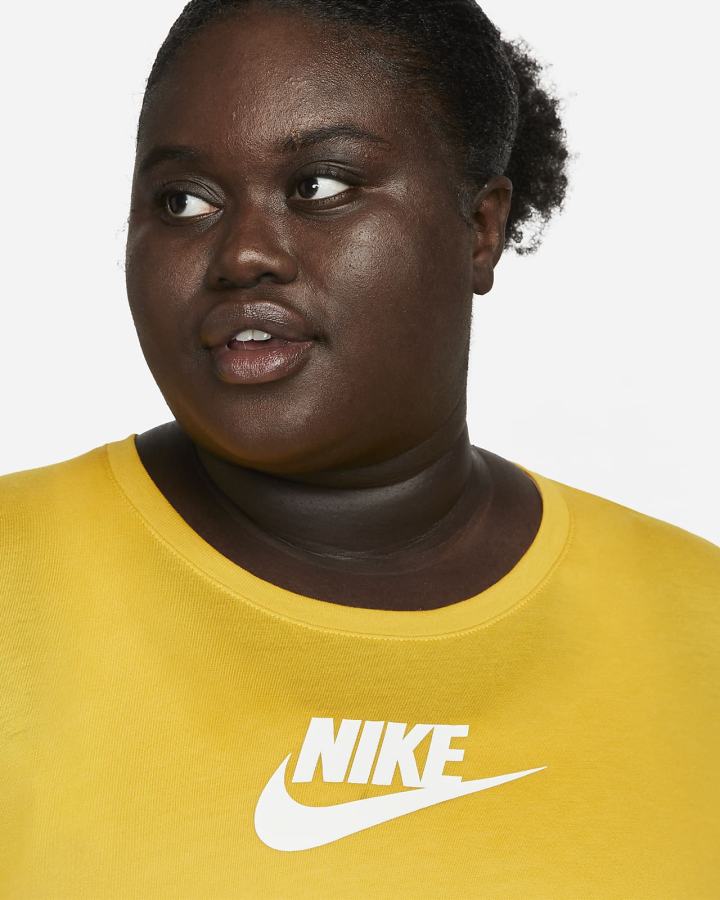 Camiseta Nike Sportswear Essential Tunic (Plus Size) Mujer Amarillo | HWUPY-4805