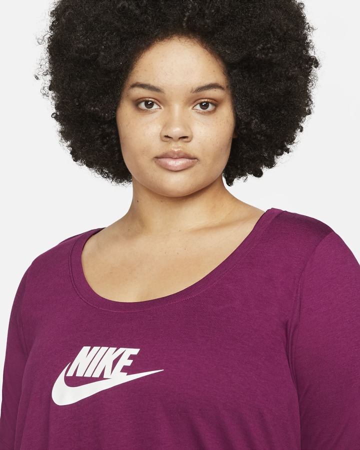 Camiseta Nike Sportswear Essential Tunic (Plus Size) Mujer Rosas | KEQIO-0759