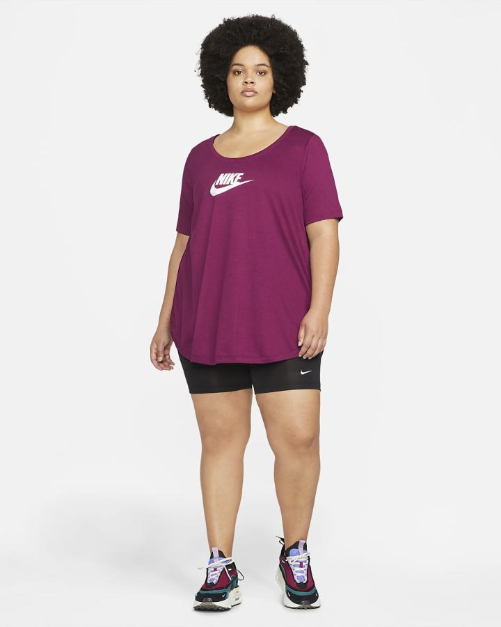 Camiseta Nike Sportswear Essential Tunic (Plus Size) Mujer Rosas | KEQIO-0759