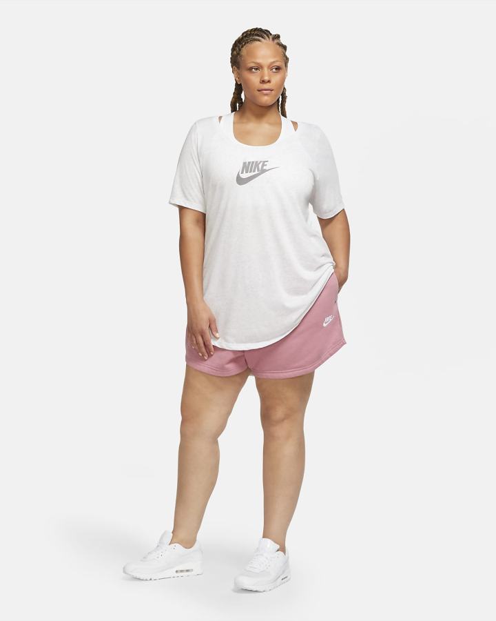 Camiseta Nike Sportswear Essential Tunic (Plus Size) Mujer Negras | MSQAD-5816