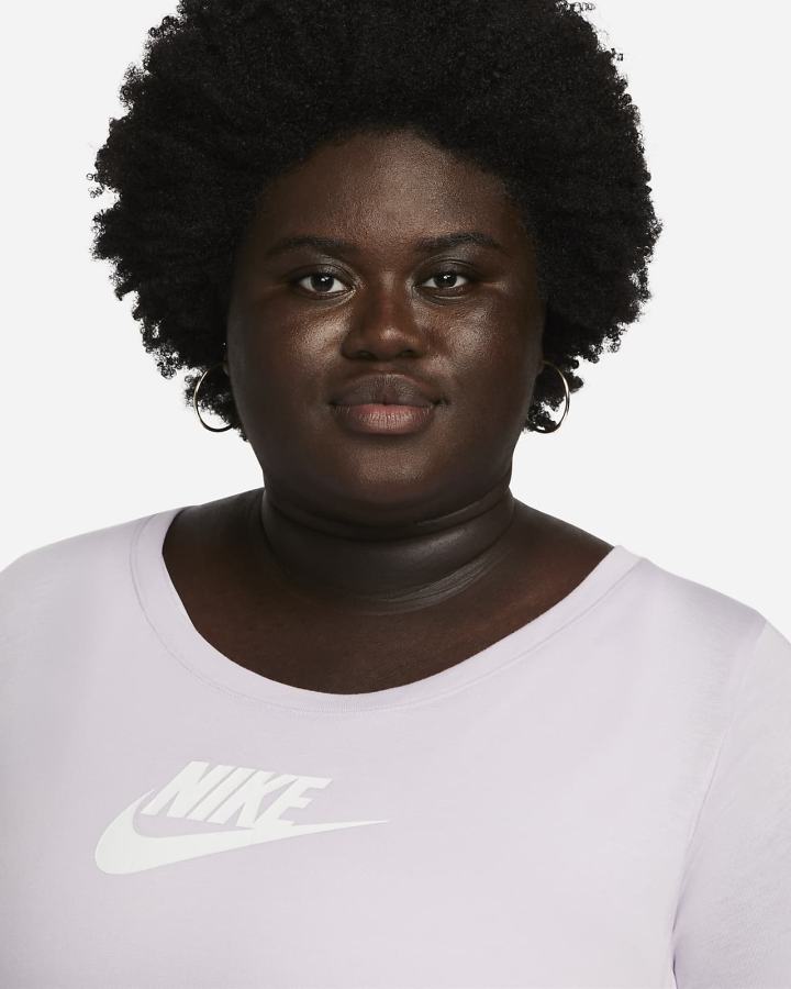 Camiseta Nike Sportswear Essential Tunic (Plus Size) Mujer Moradas | MZPRE-7120