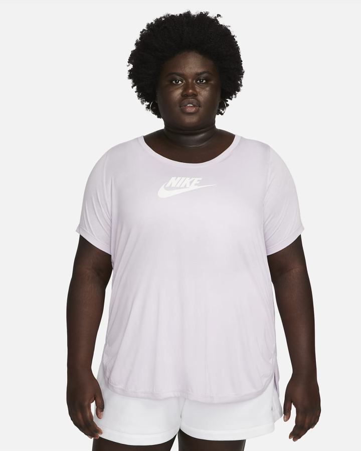 Camiseta Nike Sportswear Essential Tunic (Plus Size) Mujer Moradas | MZPRE-7120
