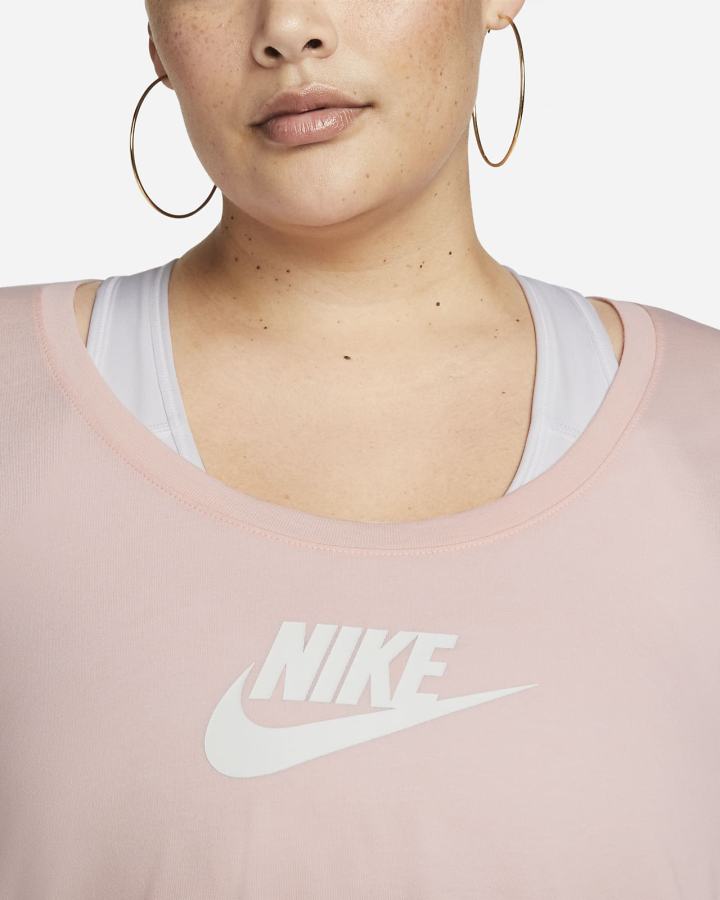 Camiseta Nike Sportswear Essential Tunic (Plus Size) Mujer Blancas | TZFIY-1504