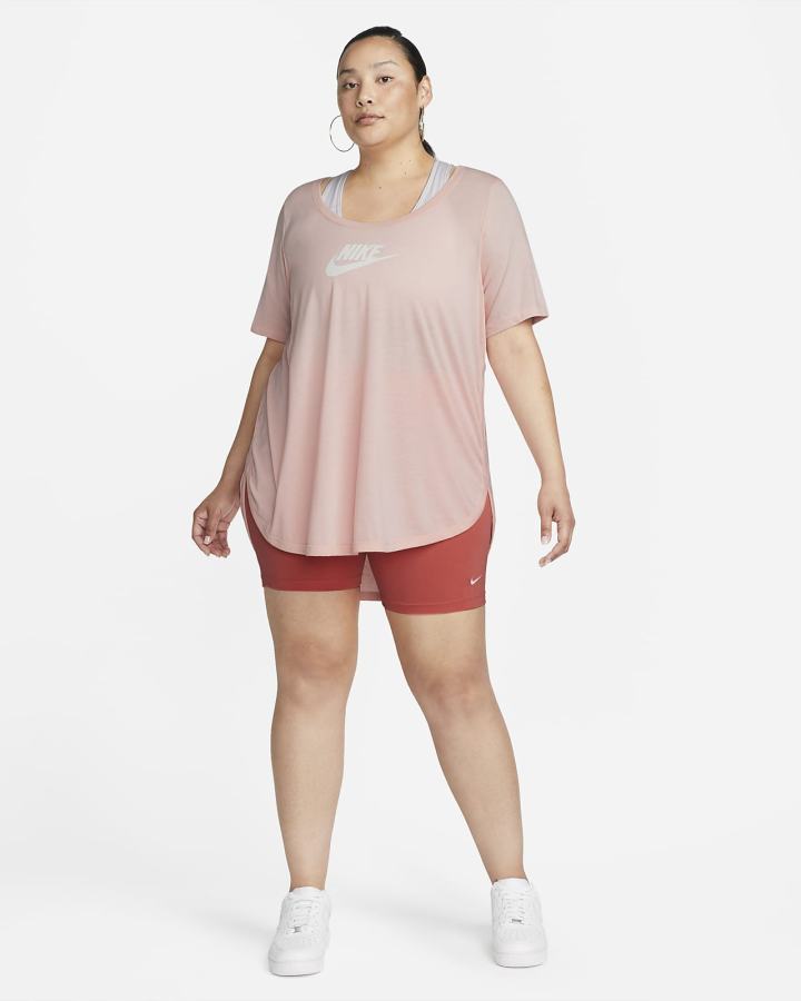 Camiseta Nike Sportswear Essential Tunic (Plus Size) Mujer Blancas | TZFIY-1504
