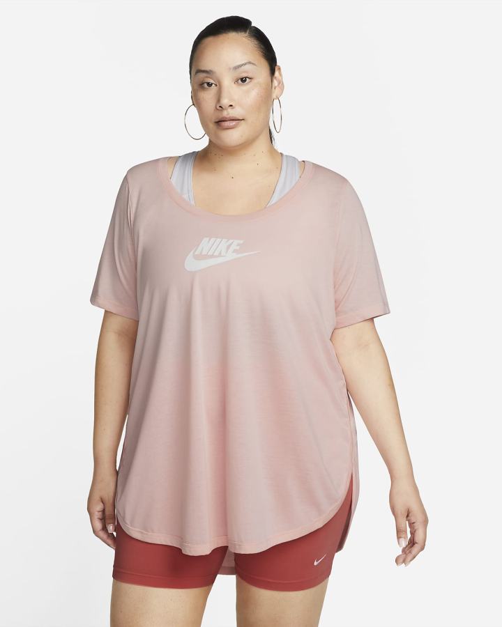 Camiseta Nike Sportswear Essential Tunic (Plus Size) Mujer Blancas | TZFIY-1504