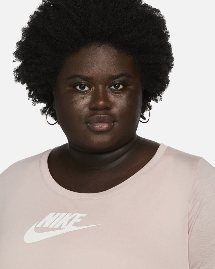 Camiseta Nike Sportswear Essential Tunic (Plus Size) Mujer Rosas | XMJPH-7452