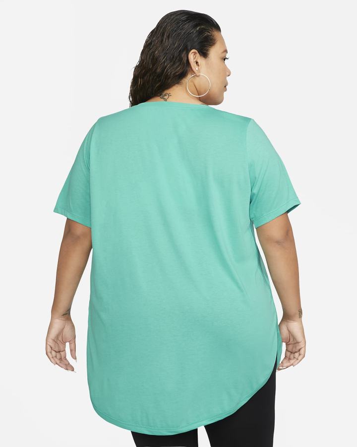 Camiseta Nike Sportswear Essential Tunic (Plus Size) Mujer Turquesa | ZFQVW-0314
