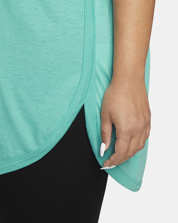 Camiseta Nike Sportswear Essential Tunic (Plus Size) Mujer Turquesa | ZFQVW-0314