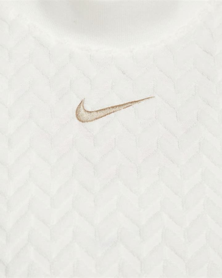 Camiseta Nike Sportswear Everyday Modern Allover Jacquard Boxy Top Mujer Blancas | ICJYS-6532