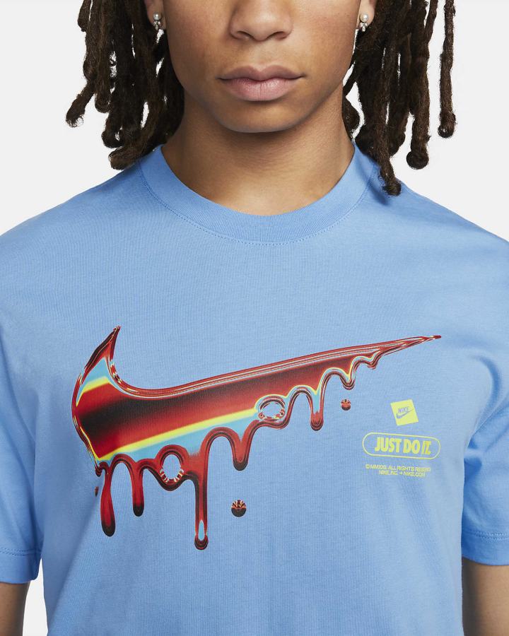 Camiseta Nike Sportswear Hombre Azules | KVZDP-4257