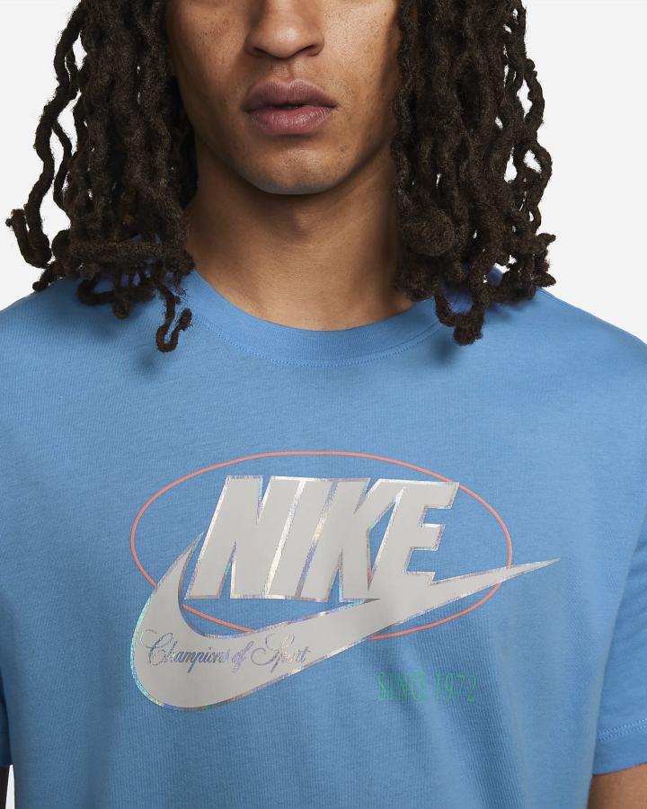 Camiseta Nike Sportswear Hombre Azules | LSBIQ-9027