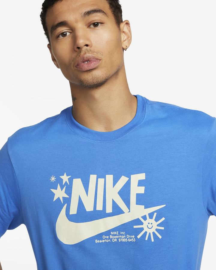 Camiseta Nike Sportswear Hombre Azules Claro | VEQZD-0127