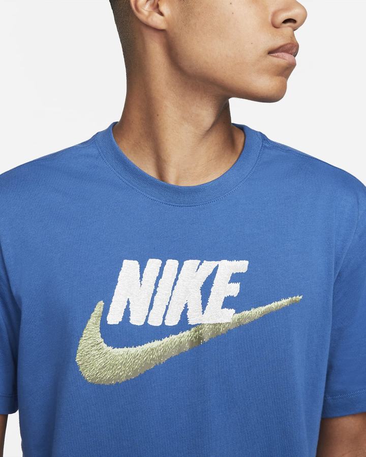 Camiseta Nike Sportswear Hombre Azules Oscuro | RJZXL-4083