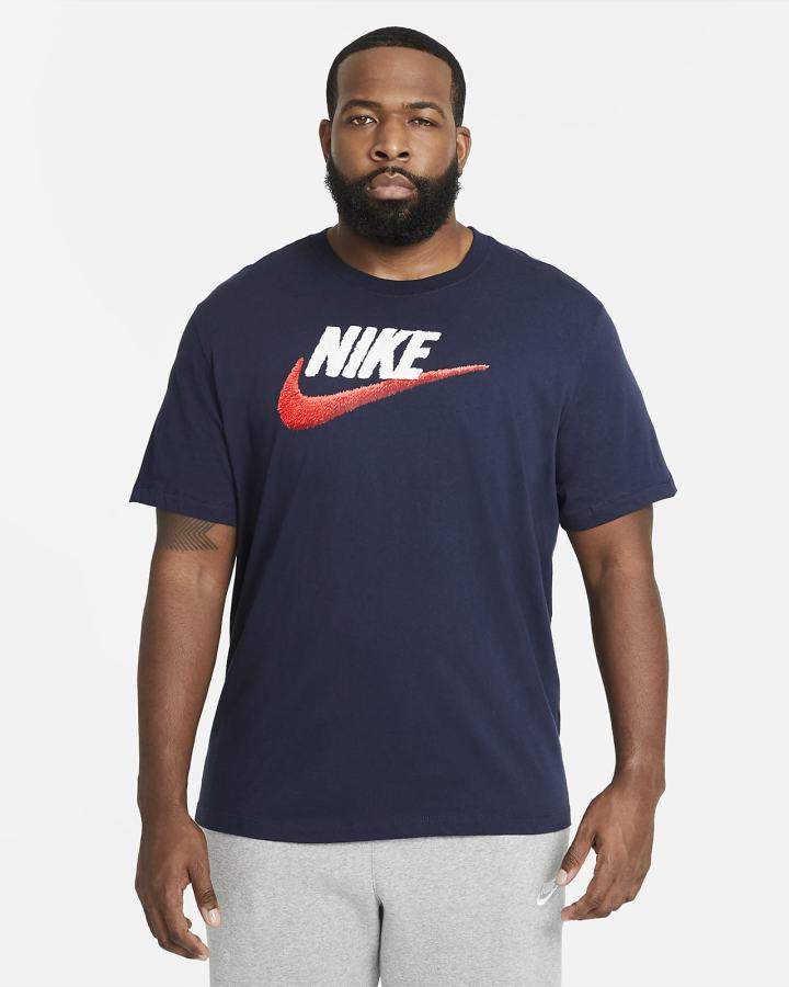 Camiseta Nike Sportswear Hombre Blancas Azules | OJYGD-2907