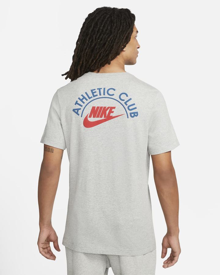 Camiseta Nike Sportswear Hombre Gris Oscuro | HCSVE-0364