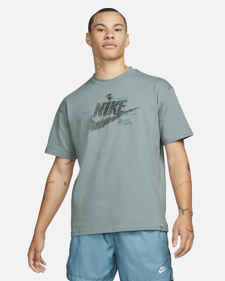 Camiseta Nike Sportswear Hombre Gris | TGAFL-3467