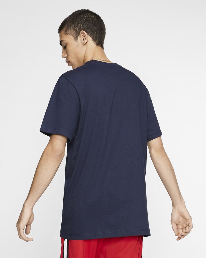 Camiseta Nike Sportswear Hombre Obsidian Blancas Rojas | BTIKY-5108