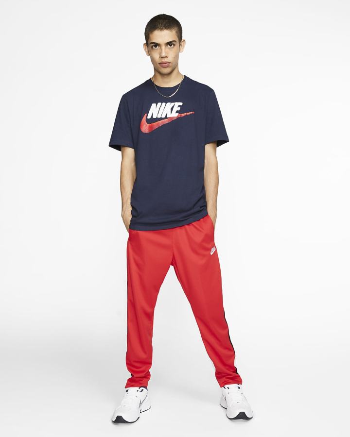 Camiseta Nike Sportswear Hombre Obsidian Blancas Rojas | BTIKY-5108
