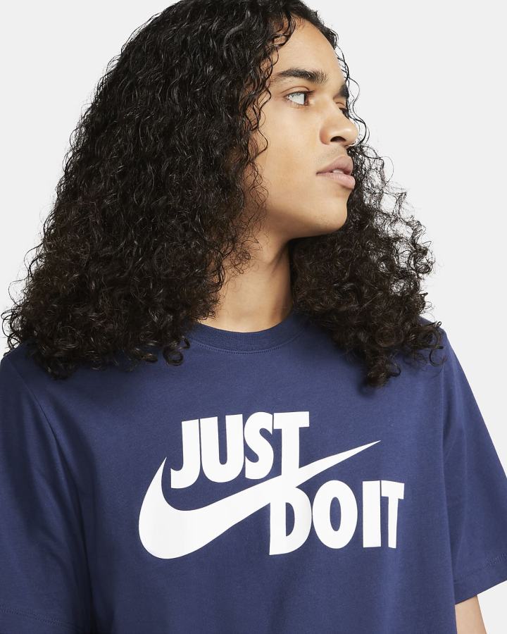 Camiseta Nike Sportswear JDI Hombre Azul Marino Blancas | YADWF-1892