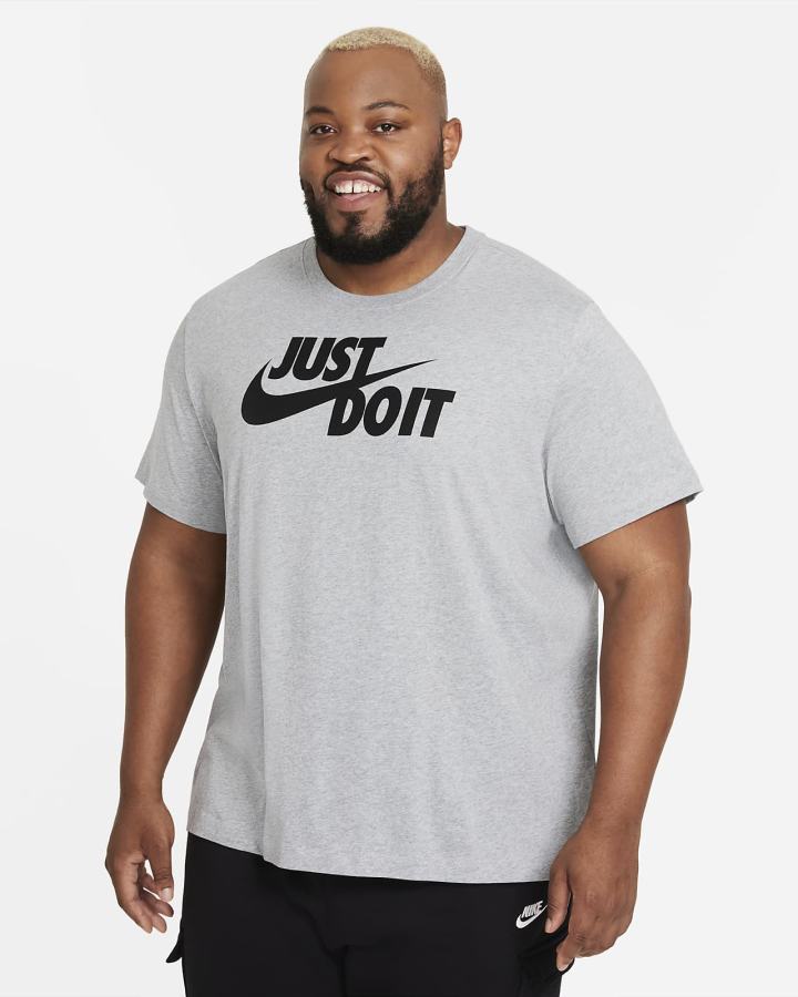 Camiseta Nike Sportswear JDI Hombre Gris Oscuro Negras | SEUDT-8729