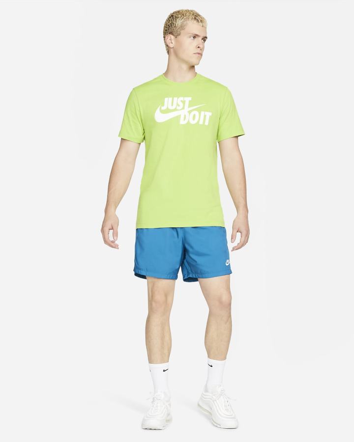 Camiseta Nike Sportswear JDI Hombre Verde Blancas | QHXVT-6807