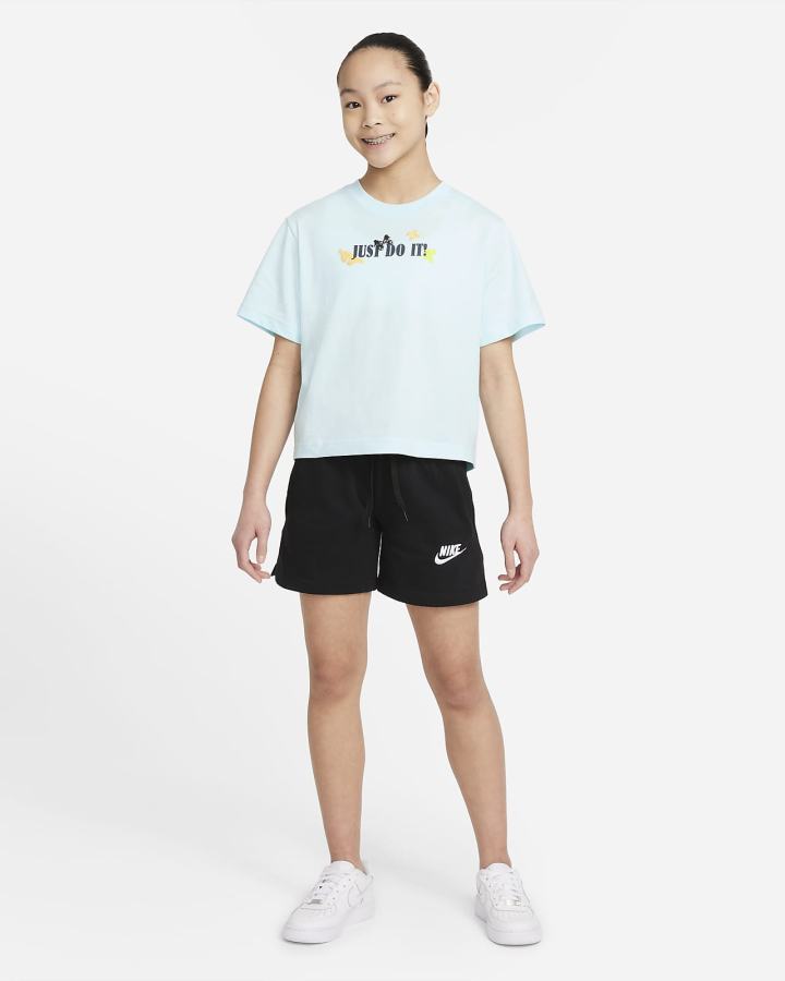 Camiseta Nike Sportswear Kids Boxy Niña Azules | CDMJF-1403