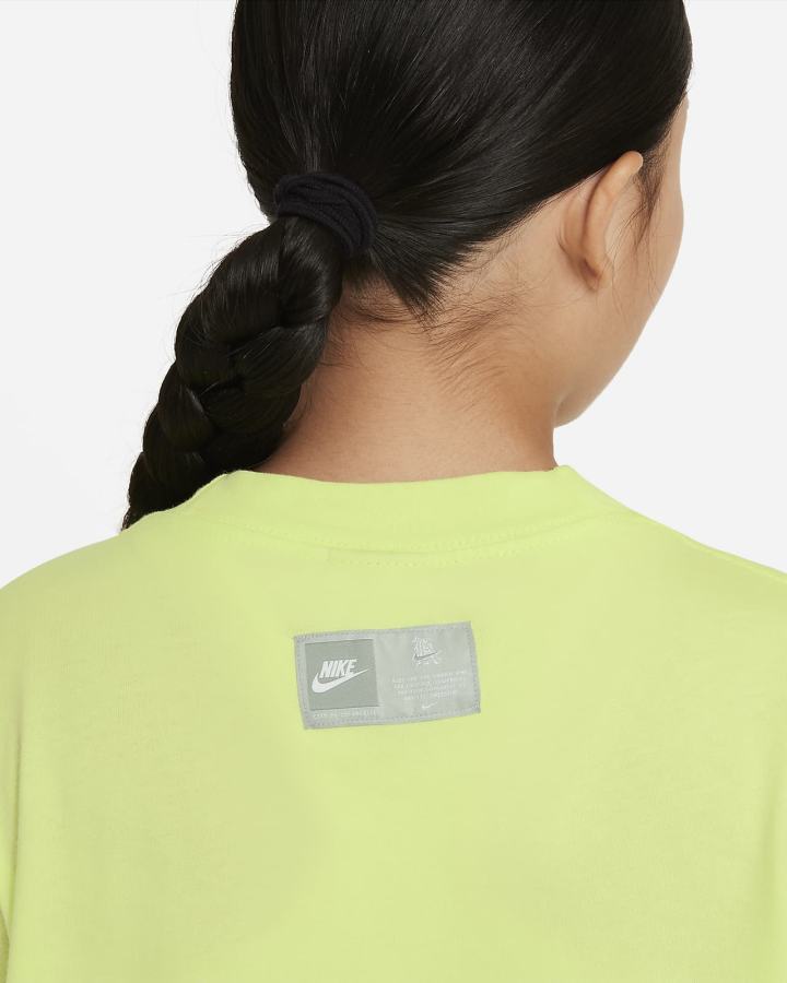 Camiseta Nike Sportswear Kids Boxy Niña Limón Claro | TDLWQ-3825