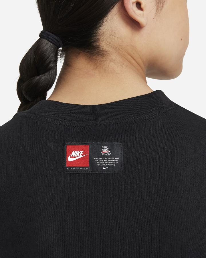 Camiseta Nike Sportswear Kids Boxy Niña Negras | XHSZJ-5417