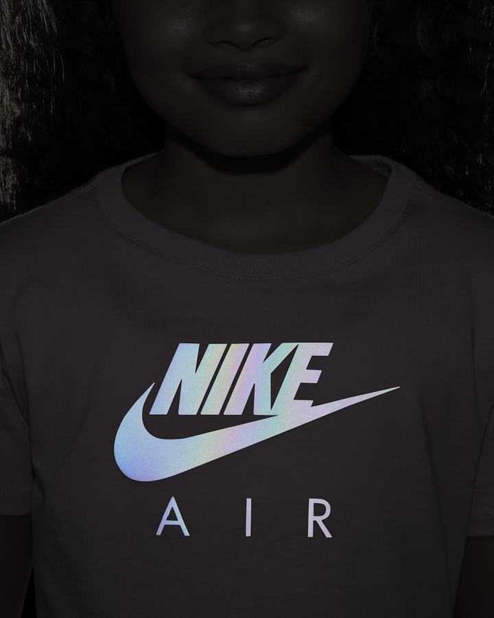 Camiseta Nike Sportswear Kids Crop Niña Rosas | ANZKP-8507