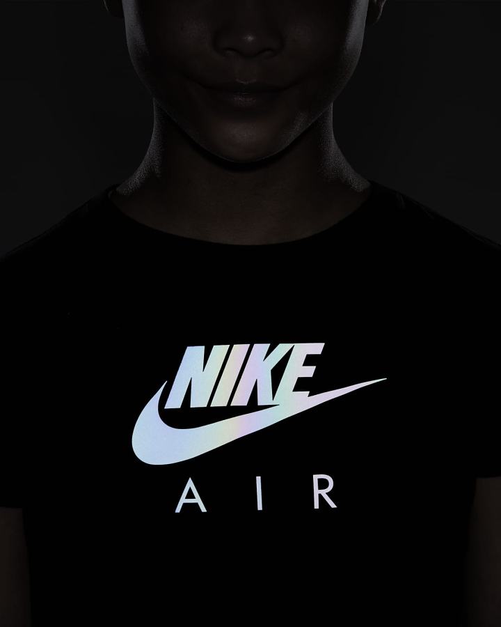 Camiseta Nike Sportswear Kids Crop Niña Negras | JCNGW-5340