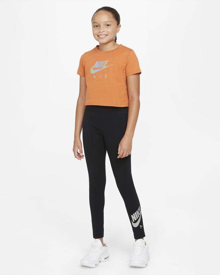 Camiseta Nike Sportswear Kids Crop Niña Marrones | UMBGO-2379