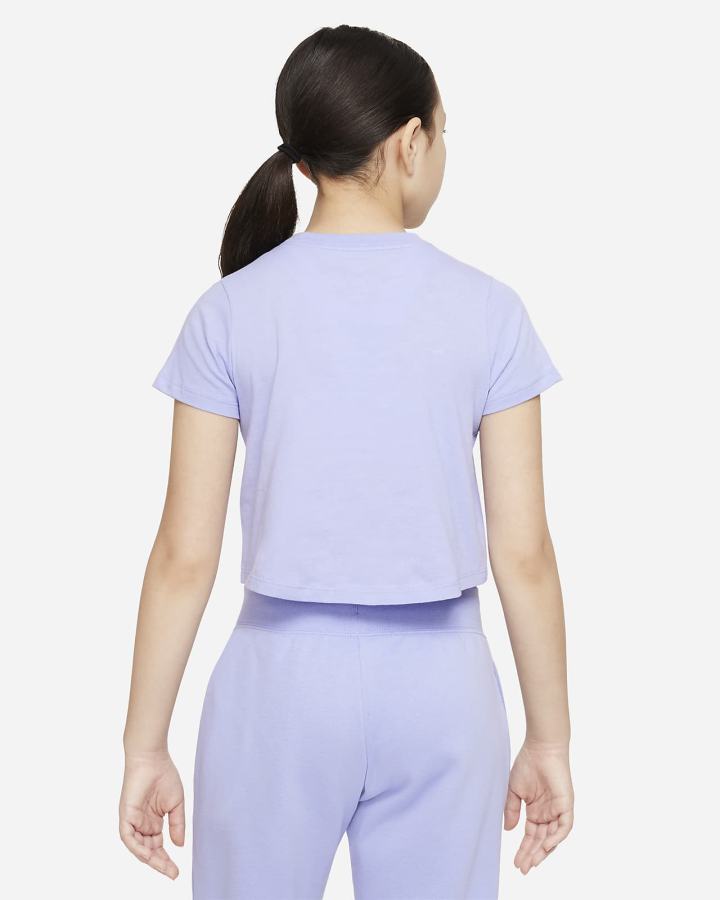 Camiseta Nike Sportswear Kids Cropped Niña Moradas | CKWFY-5913