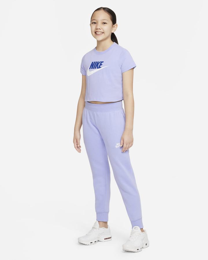 Camiseta Nike Sportswear Kids Cropped Niña Moradas | CKWFY-5913
