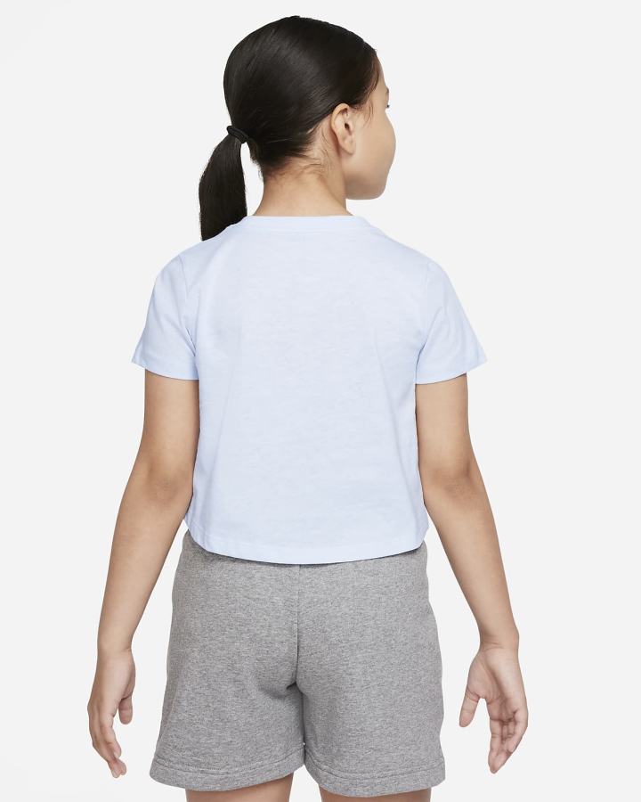 Camiseta Nike Sportswear Kids Cropped Niña Gris | EKSWV-7086