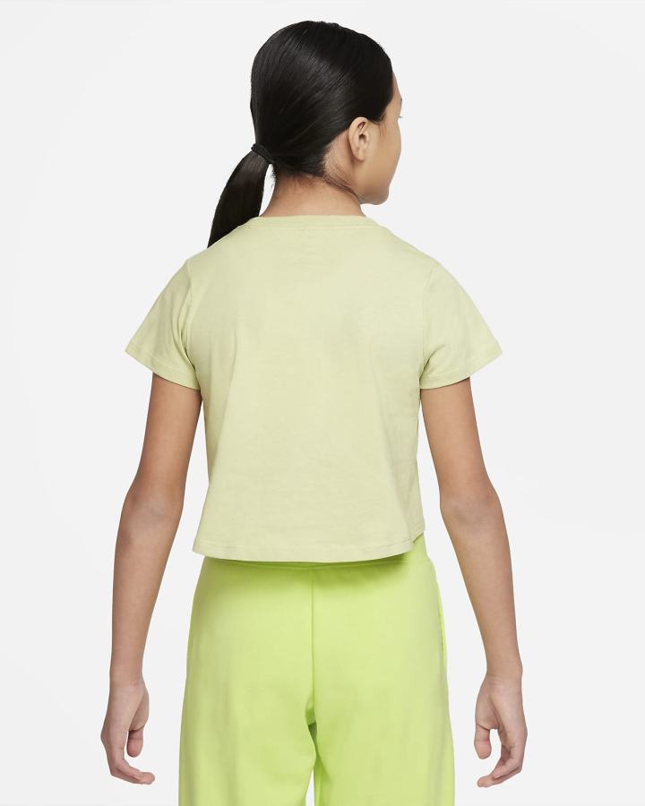 Camiseta Nike Sportswear Kids Cropped Niña Verde Oliva | IMAOD-6184