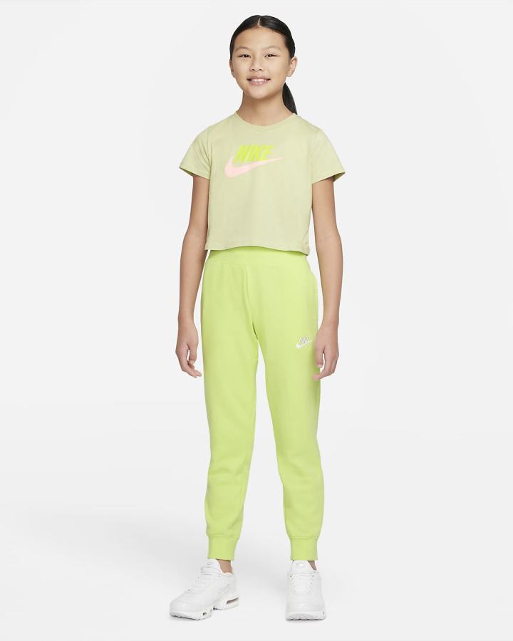 Camiseta Nike Sportswear Kids Cropped Niña Verde Oliva | IMAOD-6184