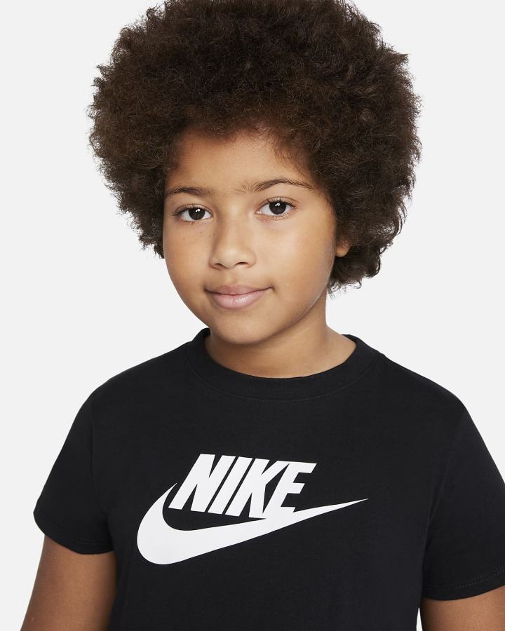 Camiseta Nike Sportswear Kids Cropped Niña Negras | JNYKI-6419