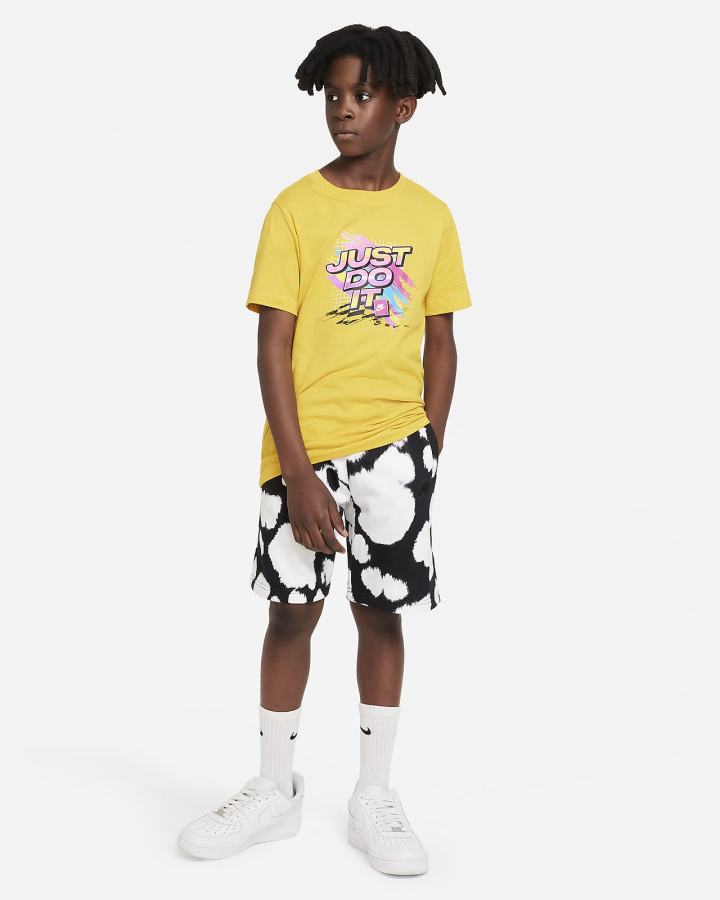 Camiseta Nike Sportswear Kids (Extended Size) Niño Amarillo | CTRIX-5648
