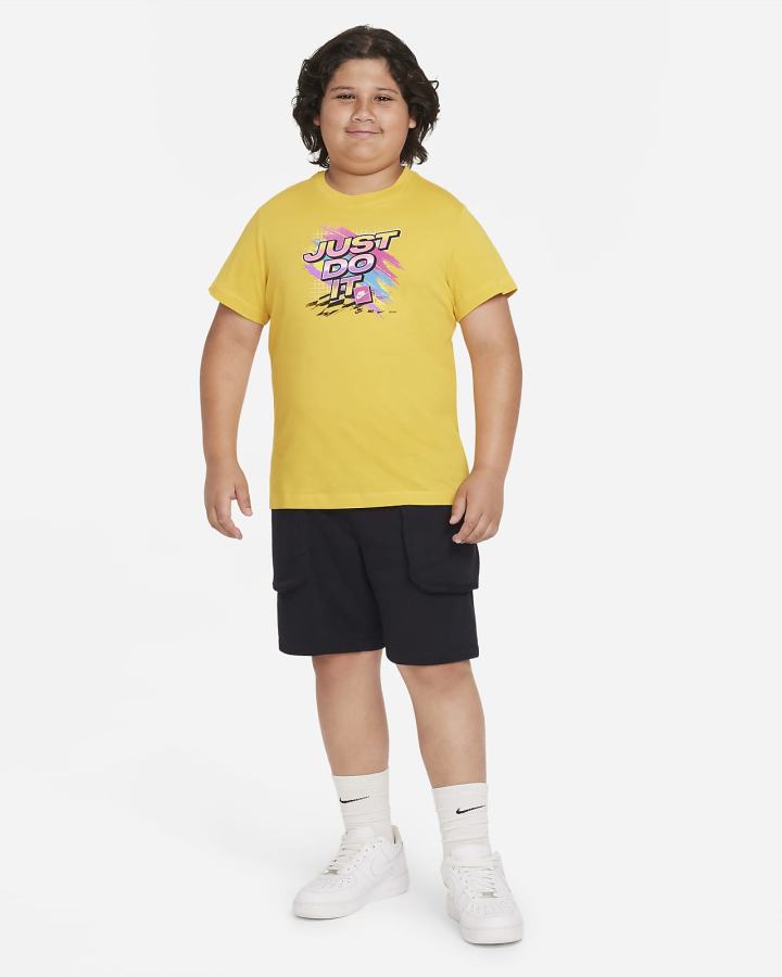 Camiseta Nike Sportswear Kids (Extended Size) Niño Amarillo | HPLAD-2490